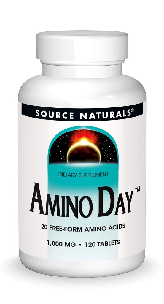 Source NaturalsEnergy Day - 20 Free Form Amino Asits Beslenme sırasında Kalite Diyetini Destekliyor - 120 Tablet