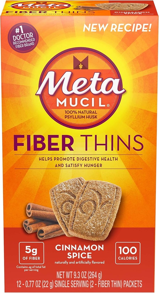 Metamucil Fiber İnceler 12 Kont of 2 Crisps 9.3 Ounce (Value Pack of 6)