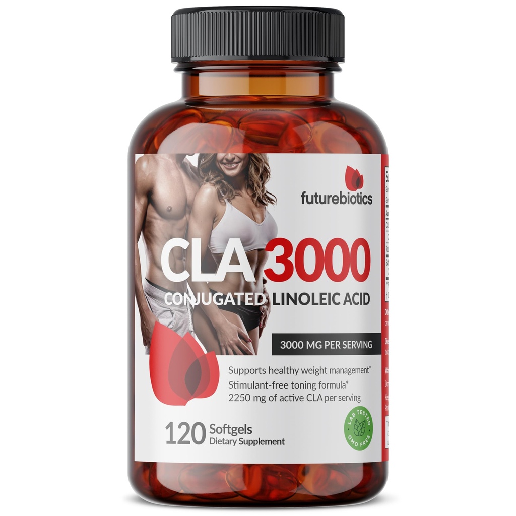 Futurebiyotiks CLA 3000 Ekstra Yüksek Potency - Non-Stimulating Conjugated Linoleic Acid, Non GMO, 120 Softgels