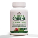 COUNTRY FARMS Super Greens Vegicaps, 32 Super Foods, Whole Food Supplement, Greens, Meyve, Sebzeler, Mushrooms & Probiyotiks, Rich in Antioksis & Phytonutrients, 120 Count, 60 Hizmetler