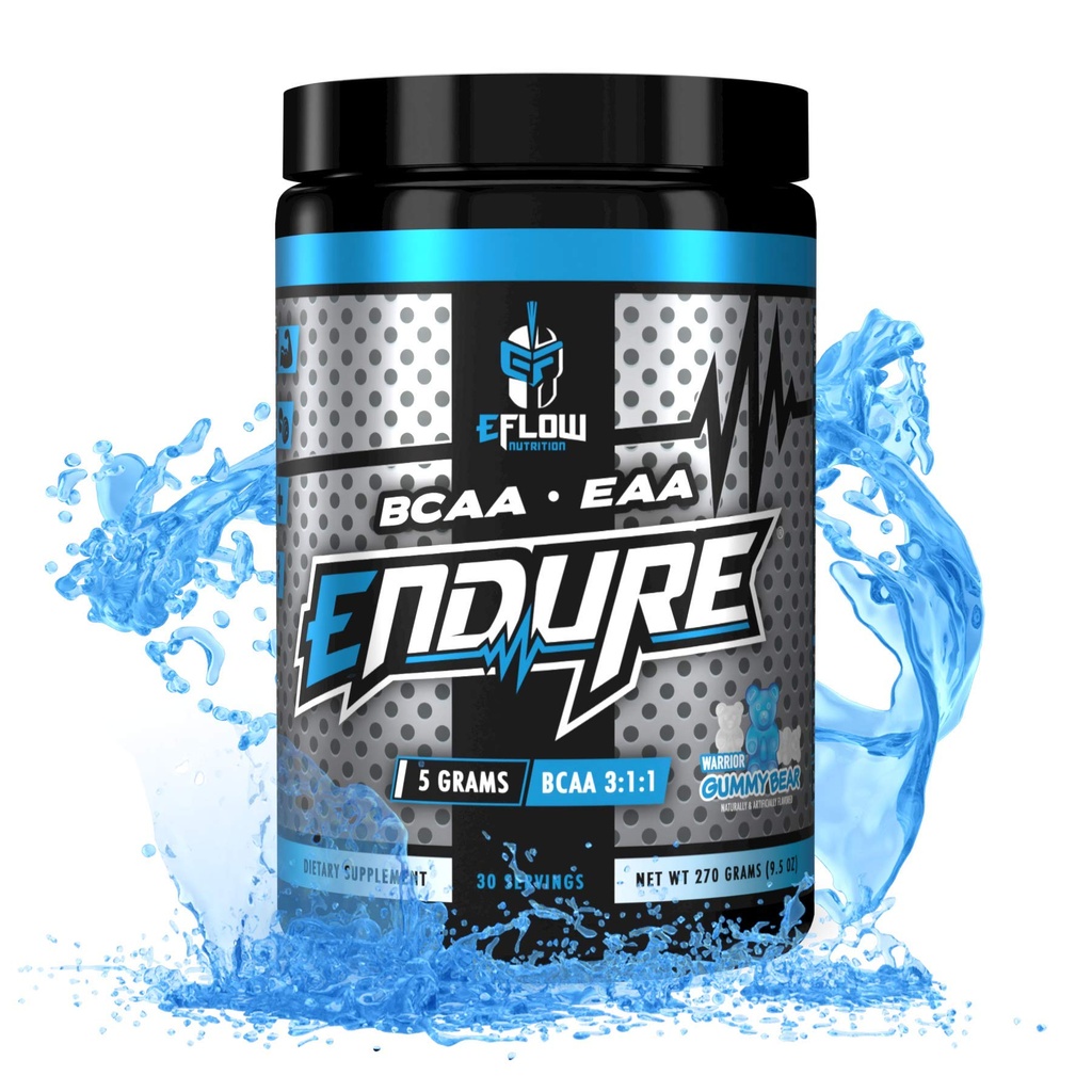 EFlow Beslenme BCAA Plus EAA - Temel Amino Asitler Elektrolyte Toz Intra Workout - Enerji, Kurtarma ve Performans - Savaşçı Gummy Bear (30 Hizmet)