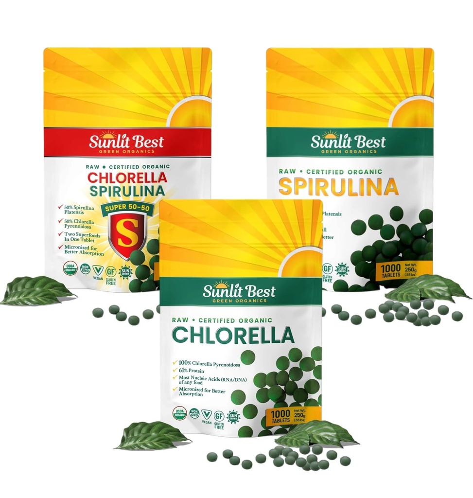 En İyi Ultimate Chlorella & Spirulina Sche | Super Greens Supplements for Immune Support, Gut Health, Mood & Energy