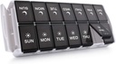Took WeeklyMag Pill Organizer 2 Times a Day, Easy Fill Medicine Pill Organizer AM PM Pill Case, Büyük Kapasite 7 Day Pill Box for Pills/Vitamin/Fish Oil/Supplements (Patent Registered)
