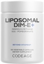 Kodaj Liposomal DIM Supplement - 4 Ay DIM Vitaminleri ve SGS, Pomegranate, Broccoli, Vitamin E Isomers Tocopherols Alpha Beta Delta - Liposomal Formula - Gluten-Free - 120 Capsules