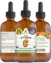 RawGuru Organik Vitamin C Tincture - Sıvı Vitamin C with Trace Minerals - Nano-Processed Antioksi & Immune Support Supplement Tincture - 30 Vegan Drops in 120 ml, Pack of 1