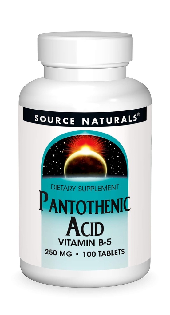 Source Naturals Pantothenic Acid 250 mg Vitamin B-5 Diyetsel Supplement - 100 Tablet