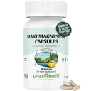 Maxi Health Capsules - Enerji Üretimi - Kas & Nerve Health - Bone Support - Magnezyum Supplement from Magnezyum Oksit, Magnezyum Glycinate Chelate ve Magnezyum Citrate - 90 Kont by Maxi Health
