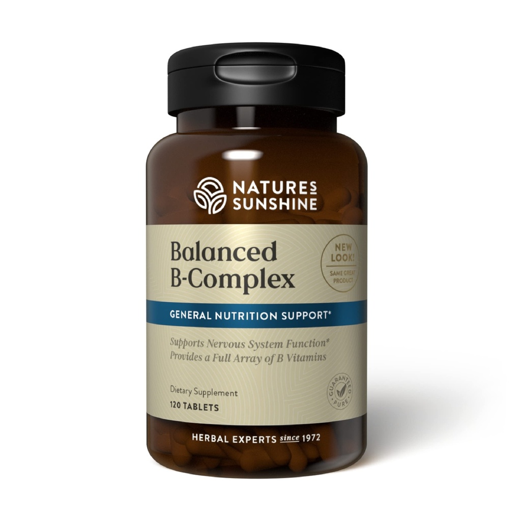 Nature's Sunshine Denged B Kompleksi, 120 Tabletler | B Kompleks Vitaminleri Digestion ve Nervous System Health ile Vegetarian Formula