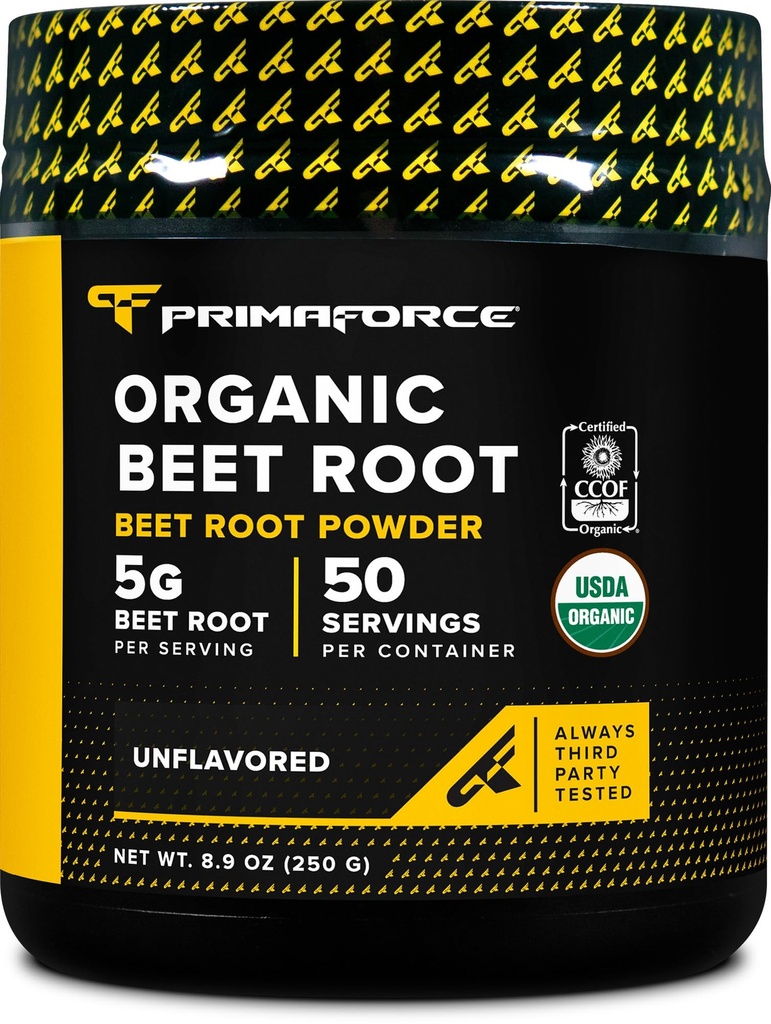 Primaforce Organic Beet Root Powder (250g) Unflavored - Natural Source of Antioxidants and Nutrients