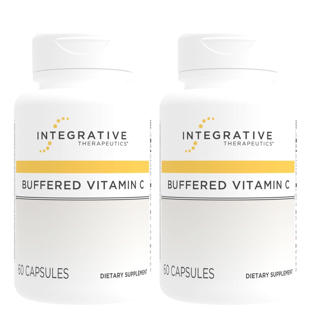 Bütünleştirici Tedaviler Buffered Vitamin C - Antioksi Support Supplement for Health Skin & Connective Tounds* - Vegan & Gluten-Free - 60 Capsules (2 Pack)