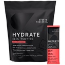 Spor Araştırmaları Hydrate Electrolytes Toz Paketleri - Sugar-Free & Natural Flavored with Vitamins, Minerals, and Coconut Water - Supports Hydration - 16 Packets - Cherry Pomegranate