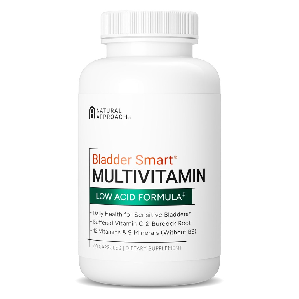 Hassas Suçlamalar için Low-Acid Multivitamin | 12 Vitamin & 9 Minerals | Buffered Vitamin C & Burdock Kök | ABD Üretildi | 60 Capsules