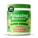 Amazing Grass Greens Mix Digest: Super Greens Toz Smoothie Mix for Digestion Support with Organic Spirulina, Chlorella, Beet Root Toz, Digestive Enzymes & Probiyotiks, 30 Hizmetler