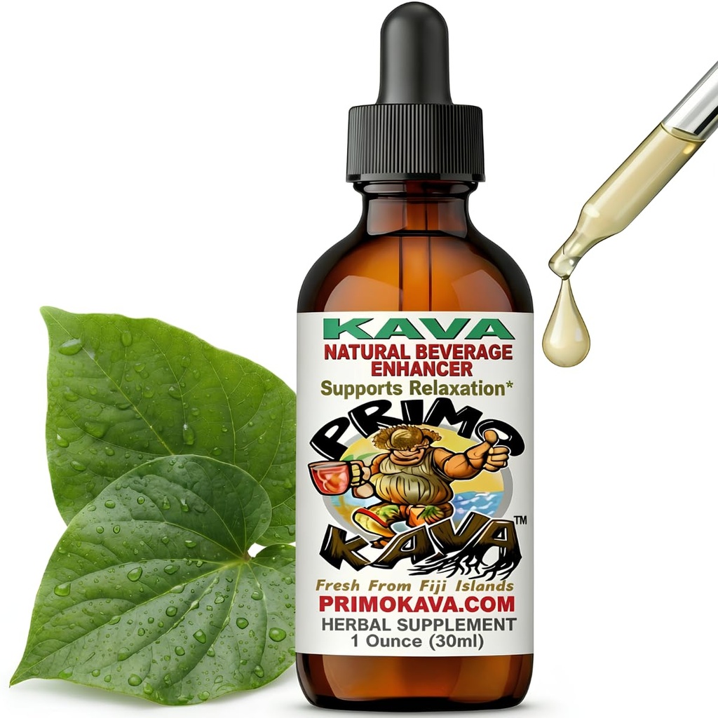 Kava Drops | Su ► Kava Ekstraksiyon | Yoğun Tincture İçecek Yenir | Fiji'den Gerçek Kava, 40 mg Kavalactones | 1oz