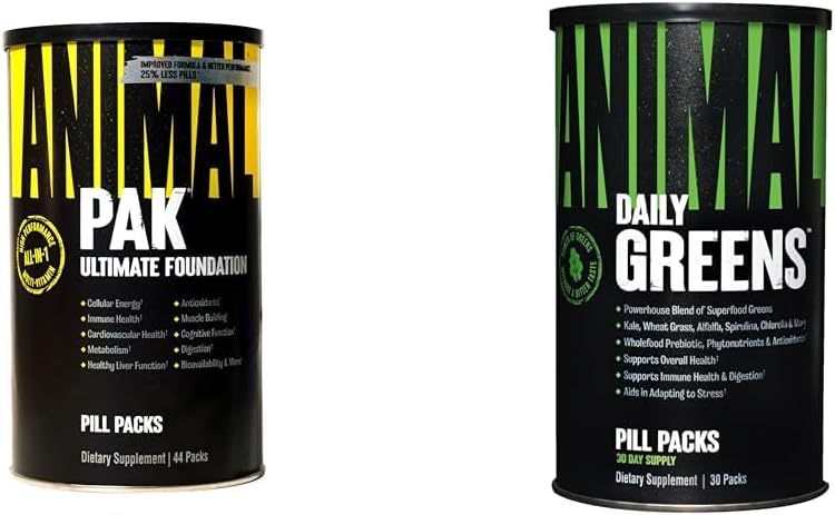 Animal Pak - All-in-One Vitamin & Supplement Pack - çinko & Greens Pak - Chlorophyll