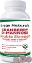 Köpekler ve Kediler için Cranberry D-Mannose Urinary Tract Enfeksiyon Destek Önlemeleri ve Eliminates UTI, Bladder Enfeksiyon Kidney Desteği, Antioksi (Çift Güçlü Tablet, 120)