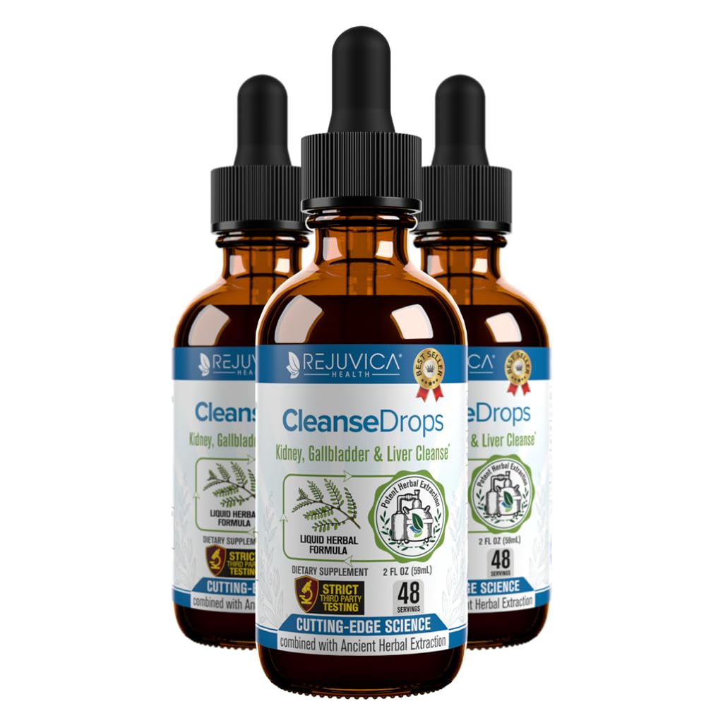 Cleanse Drops - Gelişmiş Kidney & Gallbladder Cleanse Support Supplement - Daha İyi Aborpsiyon için Sıvı Teslimat - Amazon Rainforestest'de Kullanılan Chanca Piedra