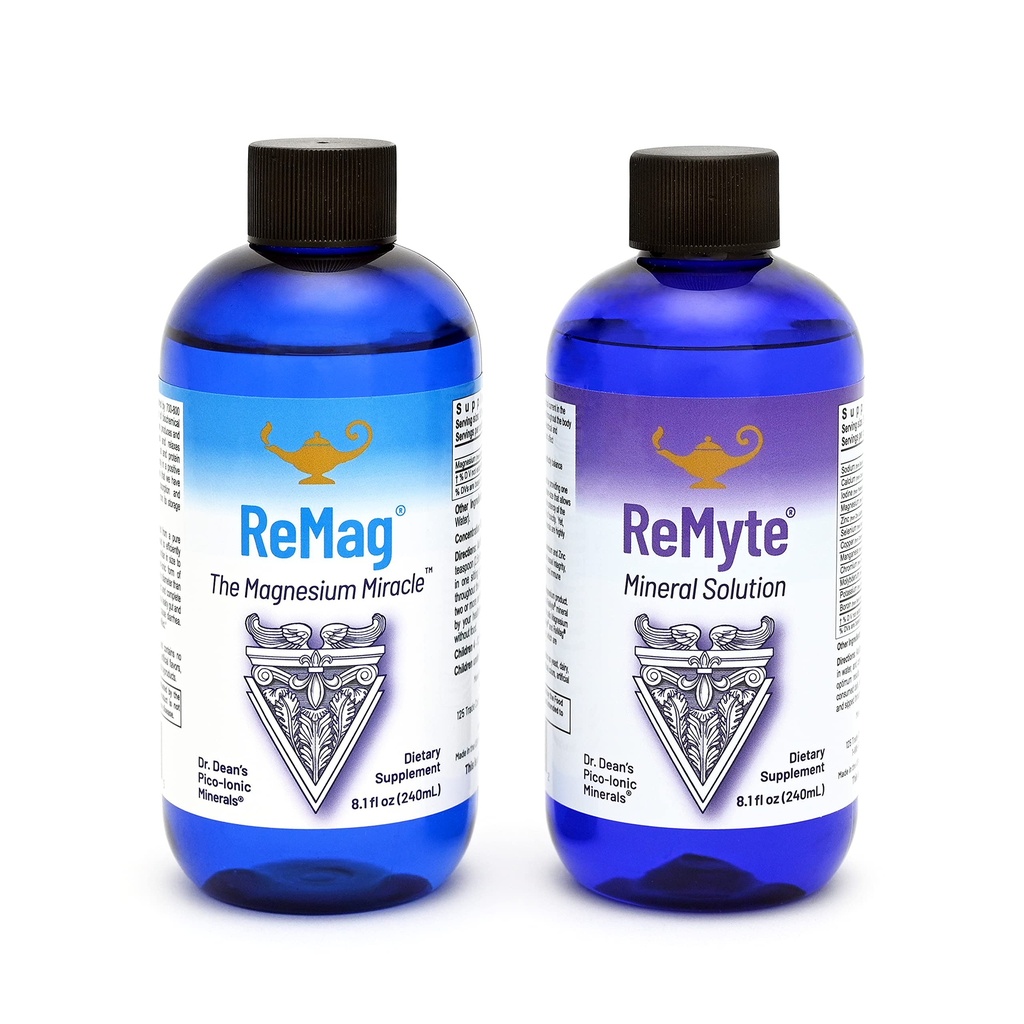 RnA ReSet ReMag & ReMyte – Sıvı Magnezyum ve Multi-Mineral Supplement Sche, 8.1 Fl Oz Every (2-Pack)