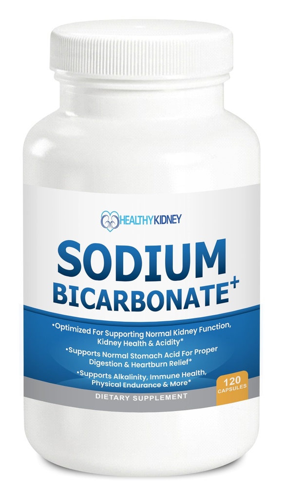 Organik sodyum Bikarbonat alkaline 650 mg Capsules - Geliştirilmiş Kidney Support, Stomach Acid Neutralizer with alkalining Superfoods, Immune & Sports Performance Aid, Fast-Acting Antacid - 120 Caps