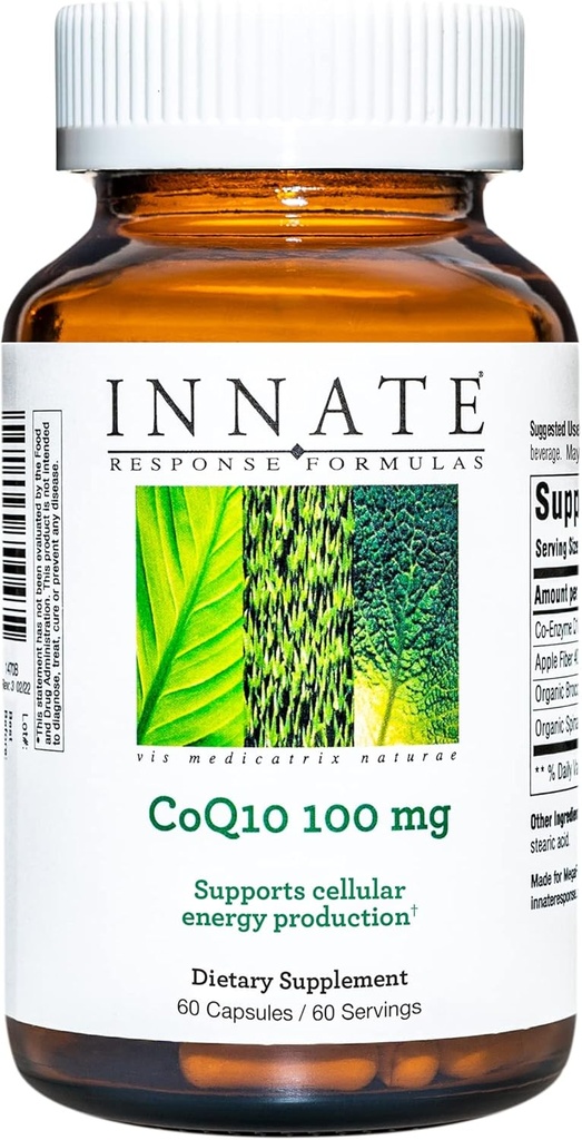 INNATE Response Formulas - CoQ10 100 mg, Enerji Desteği Formula - 60 Capsules (60 Hizmet)