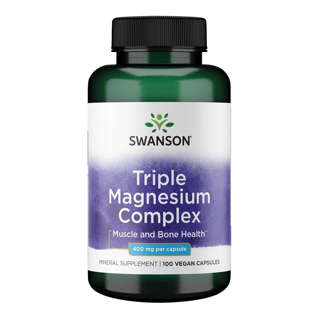 Swanson Triple Magnesium Complex - 100 Capsules, 400mg Each