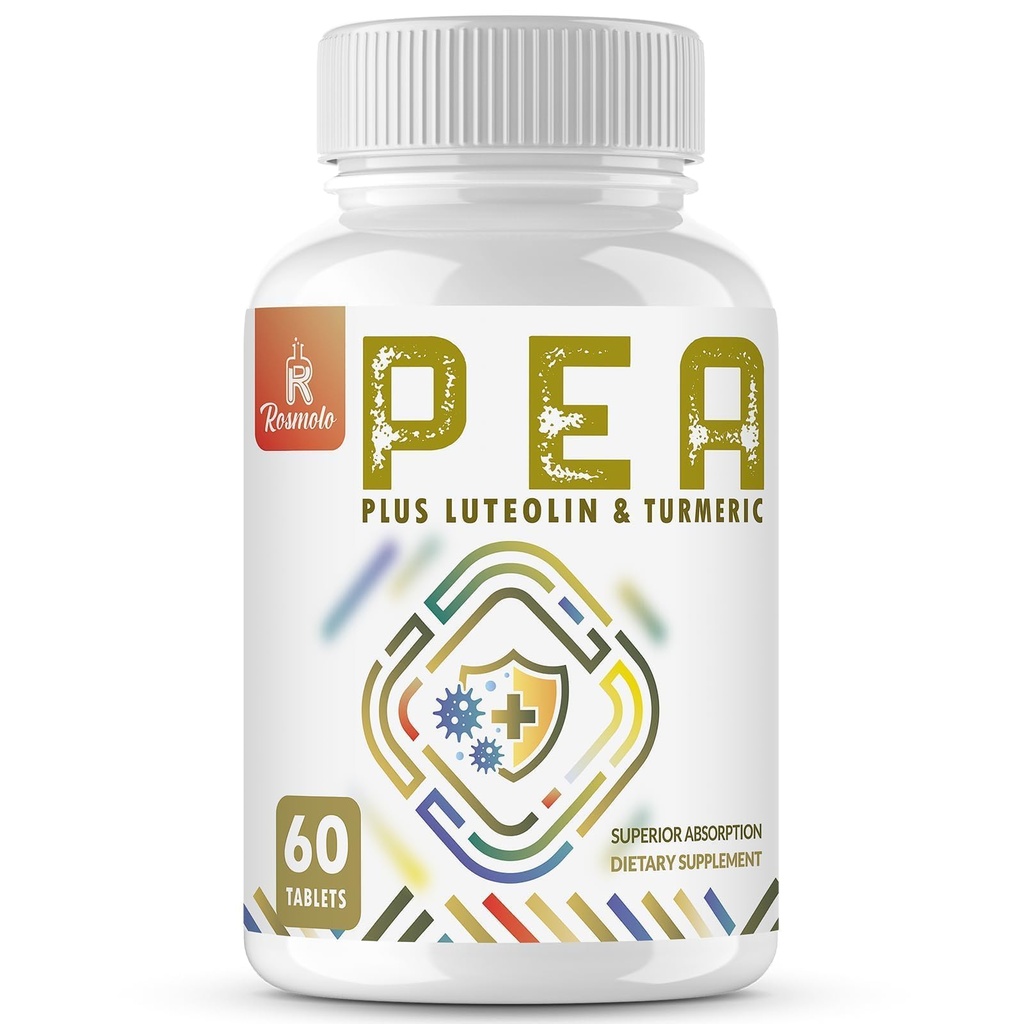 1500 MG Palmitoylolamid ile Luteolin 98 & Turmeric, High Abors, Micronized Pea Supplement for Discomfort Management- USA Made - 60 Tabletler
