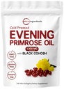 Mikro Malzemeler Primrose Oil 1300 mg In Service, 240 Softgels | 40 mg Black Cohosh Extract, Cold Pressed – %10 Active GLA, Non-GMO, No Gluten, Easy to Swallow