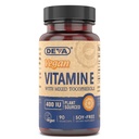 DEVA Vegan Vitaminleri Doğal E 400IU ile Karma Tocopherols, Destekler Immune System & Skin Beslenme, Doğal Antioksi ve Gluten Ücretsiz, Süt Free, Non-GMO, 90 Capsules