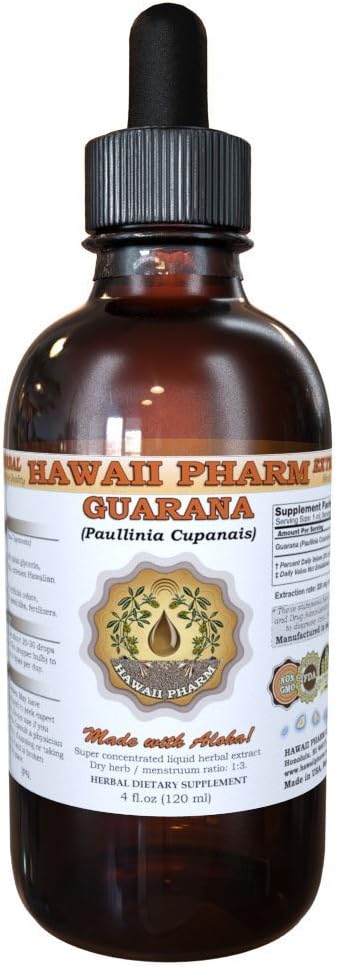 Guarana Sıvı Ekstraksiyon, Guarana (Paullinia Cupanais) Tincture Supplement 4 ozz