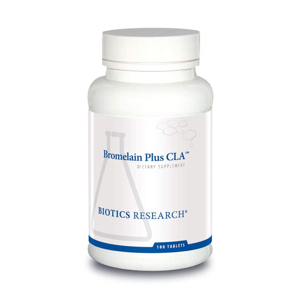 Biotics Research Bromelain Plus CLA Materials Bromelain ve Papain, Supplemental Enzyme Desteği Sağlıyor, Supports Muscular Comfort 100 Tablet