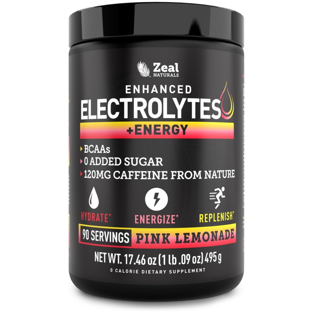Pre-Workout Electrolyte + Energy Toz İçecek Mix (90 Hizmetler | Pink Lemonade) w/ 0 Sugar +BCAAs +B-Vitamins Electrolyte Supplement w P properties çinko & Magnezyum for Hydration - Keto Electrolytes