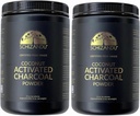 Organik Charcoal Toz Aktif Charcoal Natural, Vegan, Organik, GMO Free - Büyük Şişe 25 oz Toz - 2pack