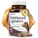 K9 Köpekler için Yoğun Bir Lignans seçin, 20 mg 90 Tablet, Peanut Butter Flavored Chewable, Impove Coat