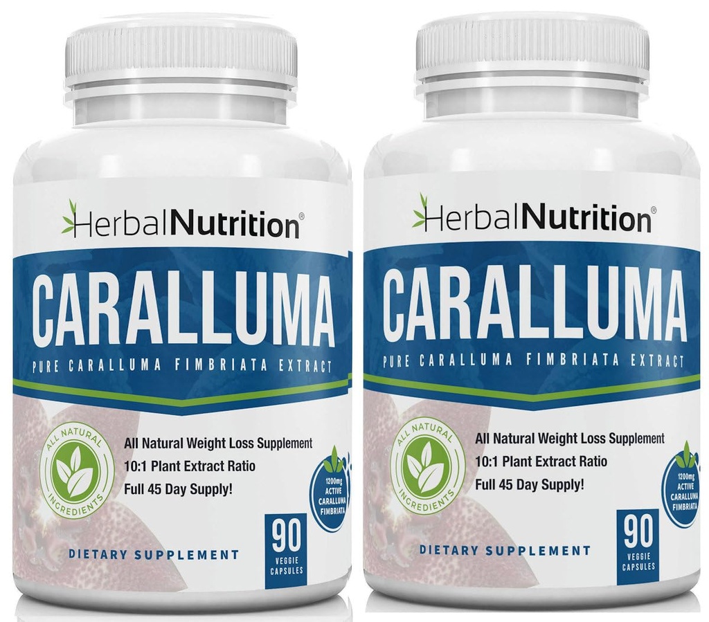 Herbal Beslenme Caralluma Fimbriata 180 Capsules İki Şişe Paketi En Güçlü 10:1 Ekstraksiyon Oranı 1200 mg All-Doğal Diyet, Enerji, Endurance ve Kilo Yönetimi Supplement