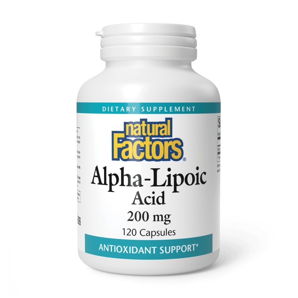 Doğal Faktörler Alfa-Lipoic Acid 200 mg, Antioksit Desteği, 120 Capsules