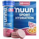 Nuun Sport Electrolyte Tabletleri, Magnezyum, Pyum, Chloride & sodyum, Gluten Free & Vegan, Citrus Fruit, 8 Pack (80 Hizmet Toplamı)