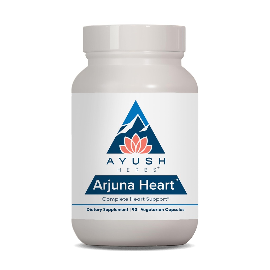 Ayush Herbs Arjuna Heart, Herbal Supplement for Heart Support, Heart- Protectionion Capsules for Men and Women, 90 Vegetarian Capsules