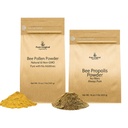 PURE ORIGINAL INGREDIENTS Bee Pollen Toz ve Arı Propolis Toz Paketi, 1 lb Her, No Fillers, Lab TY