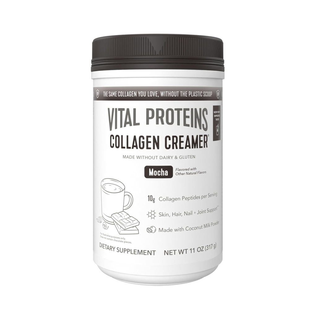Vital Proteins Collagen, Toz - Saç, Skin & Nails Desteği için Mocha Coffee Creamer, 11.2 Oz