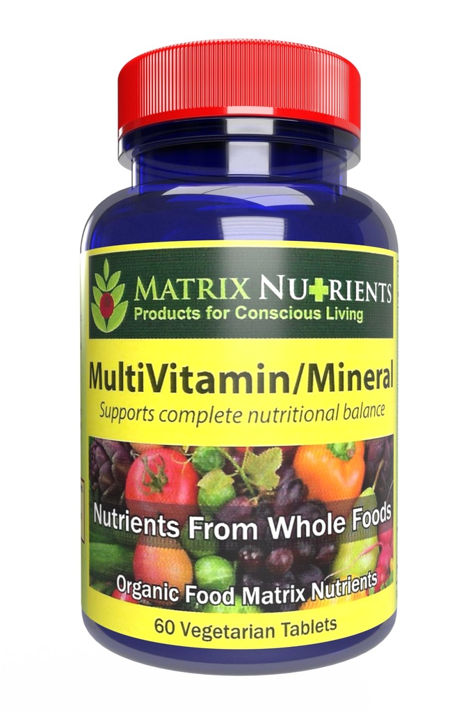 MULTITAMIN - Mineral -% 100 Organik, Tüm Gıda, ÇokVitamin - Günlük Sağlık, Yaşam Tarzı ve Daha Fazlası: A Vitamin C, Vitamin D, Vitamin E ve Çok Daha Fazlası! Vegan Tabletleri (60ct)