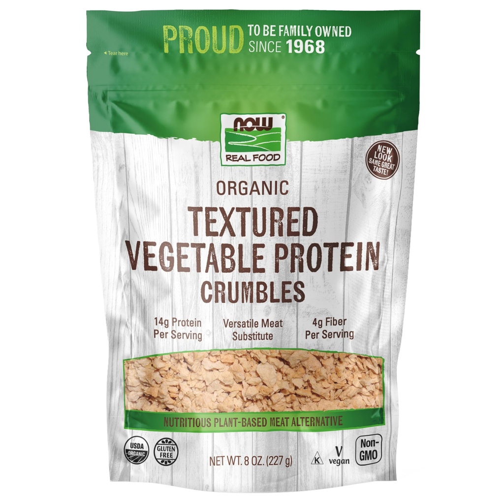 Şimdi Gıdalar, Organik Textured Soy Protein Granules, Non-GMO, Versatile, Sebze kaynaklı protein, 8-Ounce (Pazar Mayıs Vary)