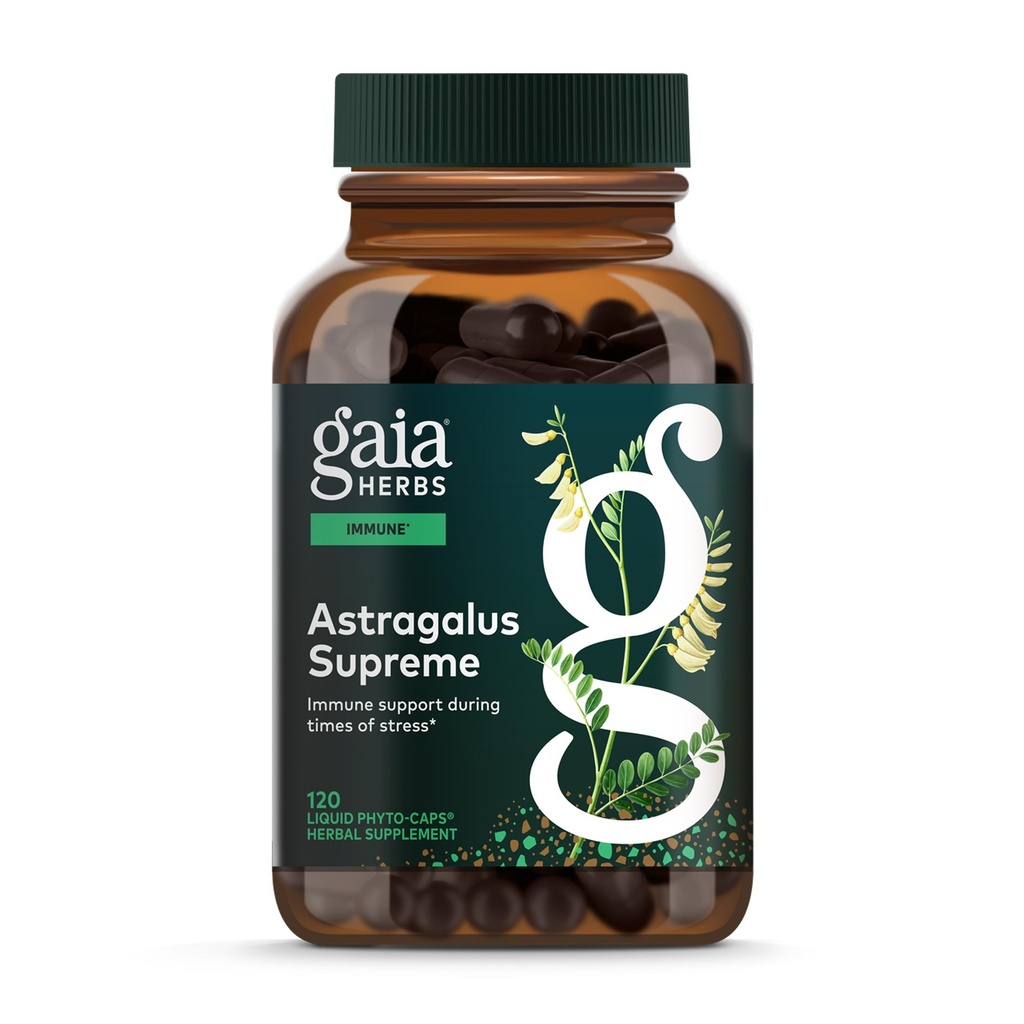 Gaia Herbs Astragalus Yüksek - Immune ve Antioksi Support Herbal Supplement - Astragalus Root, Schisandra Berry ve Ligustrum - 120 Vegan Sıvı Phyto-Capsules (30-Day Supply)