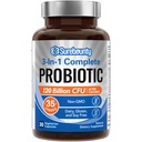 Probiyotiks 120 Milyar CFU, Erkekler ve Kadınlar için Probiyotikler, Prebiyotikler + Digestive Enzymes, Highest Potency, 3-in-1 Complete Probiyotik, Digestive Support, 30 Caps