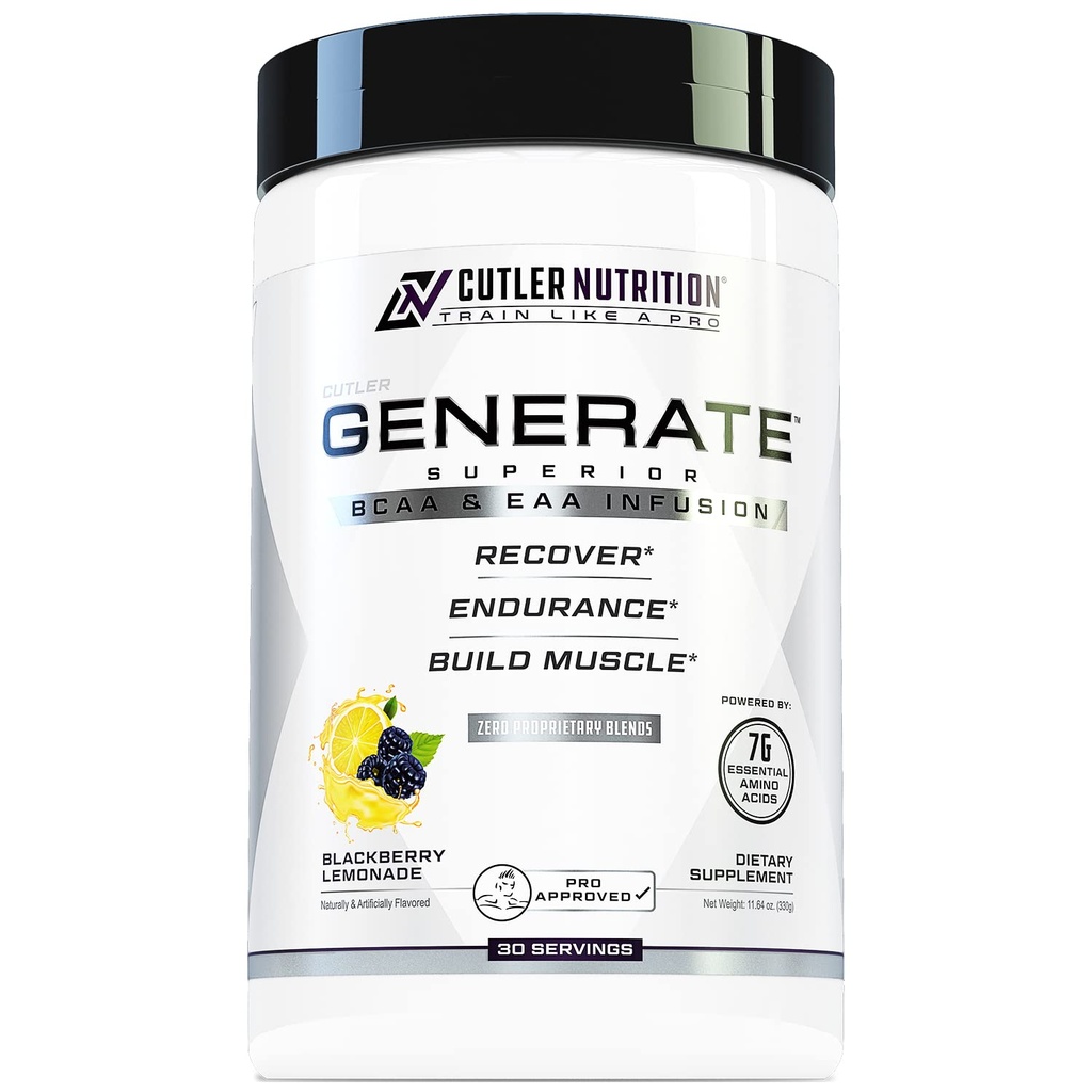 Genrate EAA ve BCAA Toz: En İyi Post Workout Recovery Drink and Branched Chain replicas Supplement with Essential replicas, 5g BCAAs, 2g EAAs | BlackBerry Lemonade, 30 hizmet