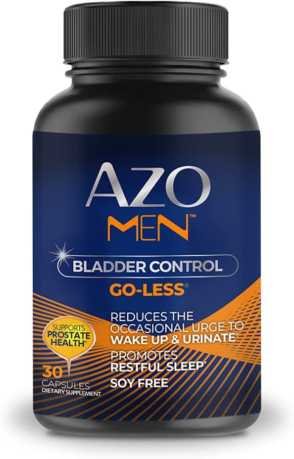 AZO Men Bladder Control, Daily Bladder Destek Özellikle Erkekler için Tasarlanmış Yardımlar Sağlıklı Suç Kontrolü Korumaya ve Occasional Urgency*'yi Azaltır, Prostate Health*, 30 CT