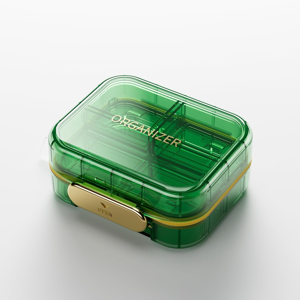 BEXEEN Şık Günlük Pill Organizer - Seyahat Box Küçük Sahibi 7 Karşılaştırmalı Ucuz Vitamin Vaka Portatif Tıp Kombinasyonları Purse İlaçları Yapıştırıcı Kit, Green Kit, Green Box Small Sahibi 7 Karşılaştırmalı Ucuz Vitaminler