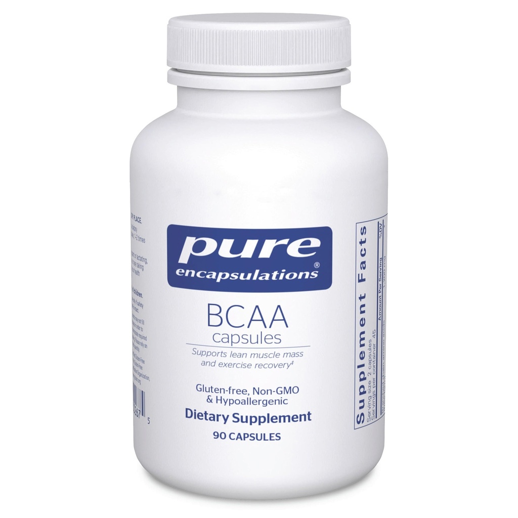 Pure Encapsulations BCAA Capsules | Hipoallergenic Supplement to Support Muscle Function during Egzersiz* | 90 Capsules