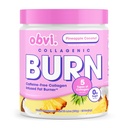 Obvi Collagenic Burn Toz | Multi-Collagen Peptide Mix with GBB, Ashwagandha & Green Coffee | Pineapple Coconut, 25 Hizmet