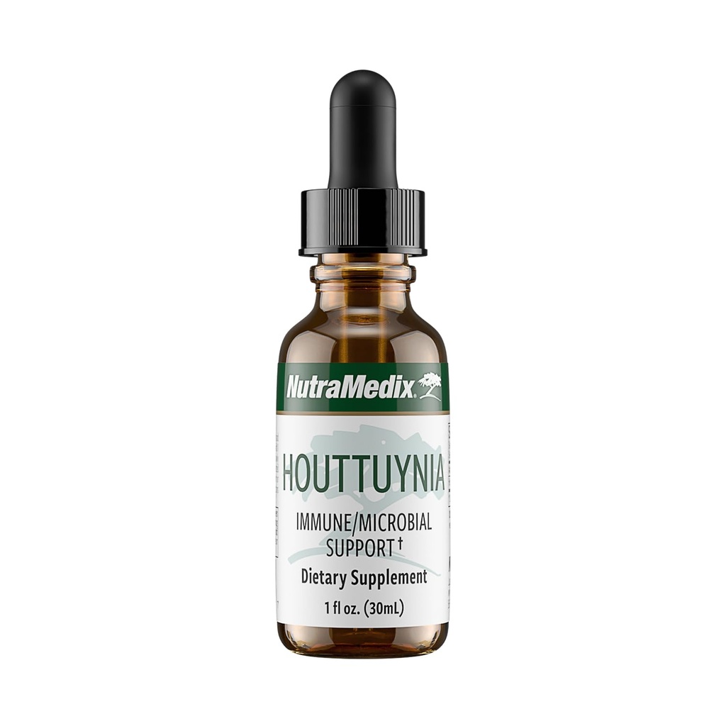 NutraMedix Houttuynia - Gastrointestinal, Immune System & Microbial Support Tincture - Helps with Digestion, GI Health & Body Detox Cleanse - Plant-Based Liquid Drops (1 oz / 30 ml)