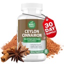 Cinnamon Capsules 1200 mg. Organik Ceylon Cinnamon Supplement, Cinnamon Pills Kalp, Beyin, Bone, Joint, Metabolism. True Cinnamon Toz, Non-GMO, Gluten Free, Vegan 60 ct (1)